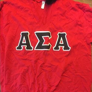 ASA Short sleeve stitched letter shirt